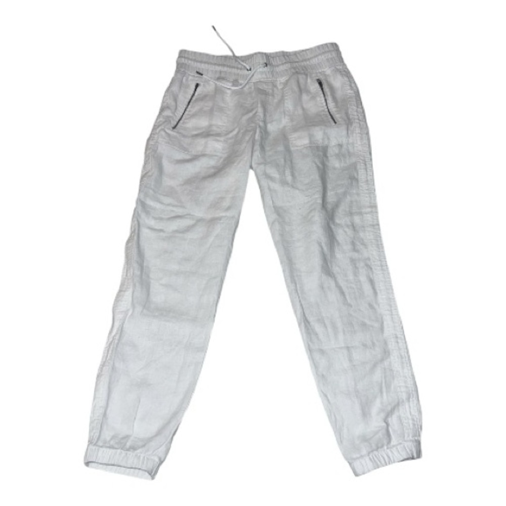 Athleta Cabo Linen Jogger pants in white
